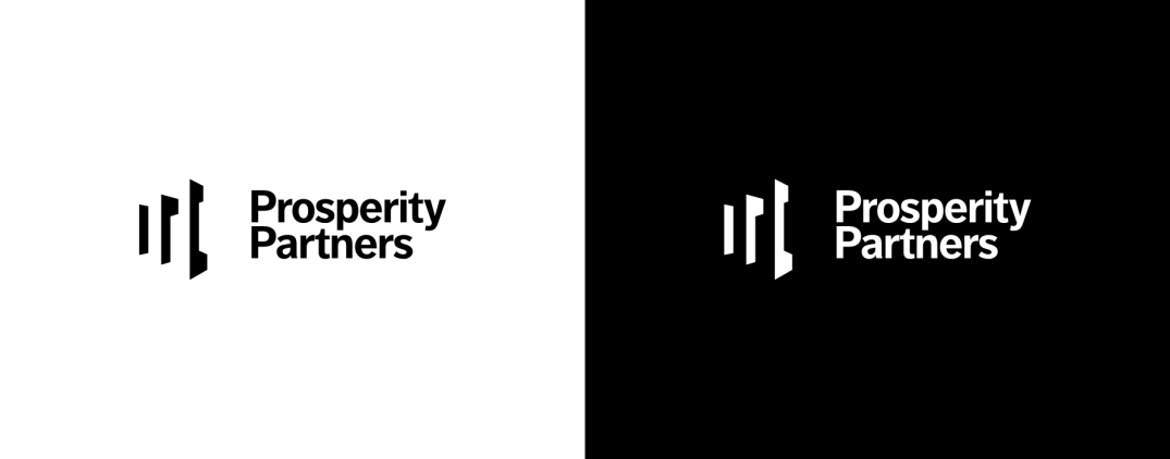 Private equity logo for fintech growth equity firm Prosperity Partners designed by Ajust Design.