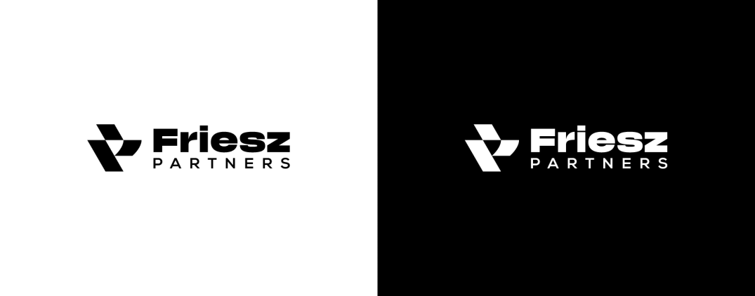 Private equity logo for sustainable maritime investment firm Friesz Partners designed by Ajust Design.