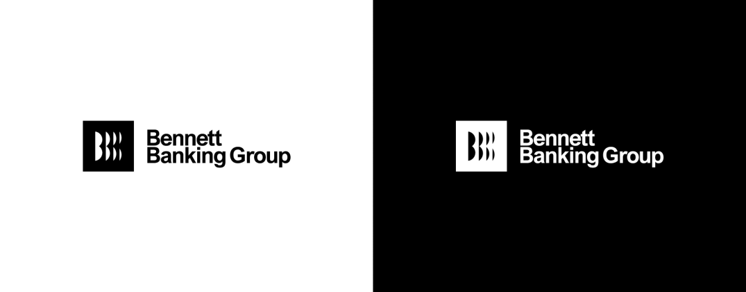 Private equity logo for global investment bank Bennet Banking Group designed by Ajust Design.